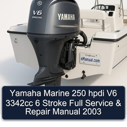 2003 Yamaha Marine 250 Hpdi V6 3342CC 6 Stroke Service Repair Workshop Manual PDF