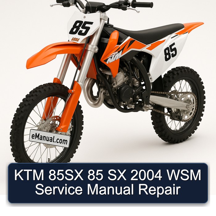 2004 KTM 85 85SX SX WSM Service Repair Workshop Manual PDF