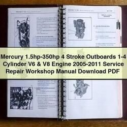 2005-2011 Mercury 1.5hp-350hp 4 Stroke Outboards 1-4 Cylinder V6 V8 Engine Service Repair Workshop Manual PDF