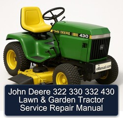 John Deere 322 330 332 430 Lawn Garden Tractor Service Repair Workshop Manual PDF