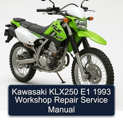 1993 Kawasaki KLX Series KLX250 E1 Service Repair Workshop Manual PDF