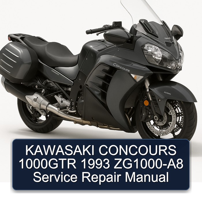 1993 Kawasaki Concours Models 1000GTR Zg1000-a8 Service Repair Workshop Manual PDF