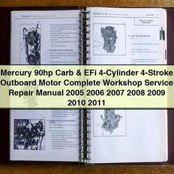 2005-2011 Mercury 90HP Carb Efi 4-cylinder 4-stroke Outboard Motor Service Repair Workshop Manual PDF