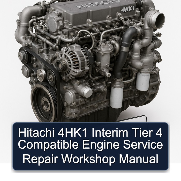 Hitachi 4hk1 Interim Tier 4 Compatible Engine Service Repair Workshop Manual PDF