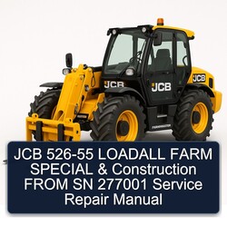 JCB 526-55 Loadall Farm Special Construction From SN 277001 Service Repair Workshop Manual PDF