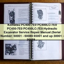 Komatsu PC400-7E0 Hydraulic Excavator Service Repair Workshop Manual PDF