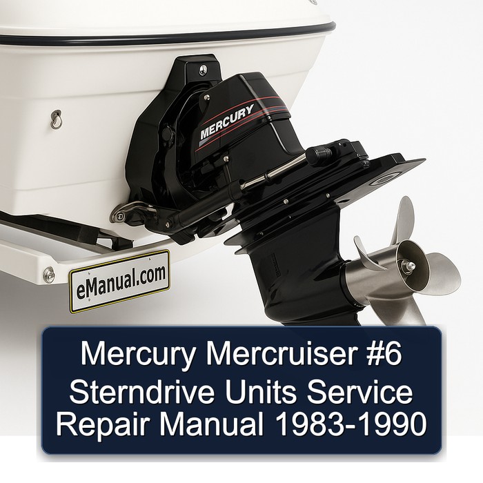 1983-1990 Mercury Mercruiser 6 Sterndrive Units Service Repair Workshop Manual PDF