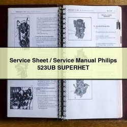 Sheet / Philips 523UB Superhet Service Repair Workshop Manual PDF