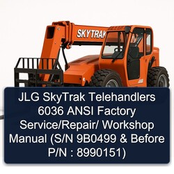 JLG Skytrak Telehandlers 6036 Ansi / (s/n 9b0499 Before P/n : 8990151) Service Repair Workshop Manual PDF