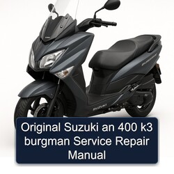Original Suzuki an 400 k3 burgman Manual de servicio y reparación 