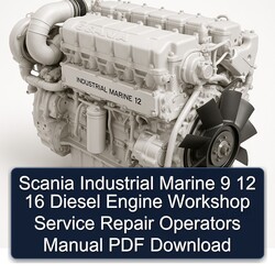 Scania G Series Industrial Marine 9 12 16 Diesel Engine Operators Operator's Manual PDF