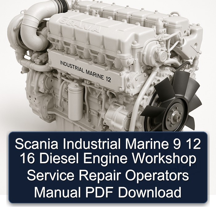 Scania G Series Industrial Marine 9 12 16 Diesel Engine Operators Operator's Manual PDF