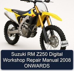 Suzuki RM Z250 Digital Workshop Repair Manual 2008 ONWARDS 