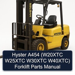 Hyster A454 (w20xtc W25XTC W30XTC W40xtc) Forklift Parts Catalog PDF