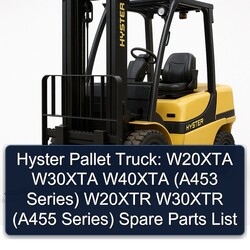 Lista de Repuestos: Transpaletas Hyster W20XTA/W30XTA/W40XTA (Serie A453) y W20XTR/W30XTR (Serie A455)
