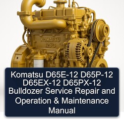 Komatsu D65E-12 D65P-12 D65EX-12 D65PX-12 Bulldozer Operation Service Repair Workshop Manual PDF