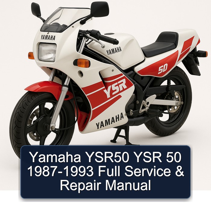 1987-1993 Yamaha YSR50 YSR 50 Service Repair Workshop Manual PDF