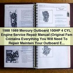 Mercury Outboard 100HP 4 CYL Engine (original Fsm Perfect Diy) Service Repair Workshop Manual PDF