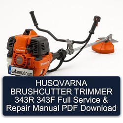 Husqvarna Brushcutter Trimmer 343R 343F Service Repair Workshop Manual PDF
