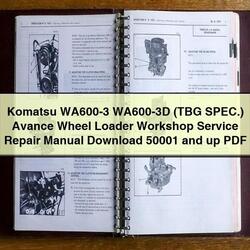 Komatsu WA600-3 WA600-3D (tbg Spec.) Avance Wheel Loader 50001 Up Service Repair Workshop Manual PDF