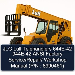 JLG Lull Telehandlers 644E-42 944E-42 Ansi / (p/n : 8990461) Service Repair Workshop Manual PDF