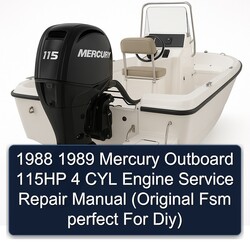 Mercury Outboard 115HP 4 CYL Engine (original Fsm Perfect Diy) Service Repair Workshop Manual PDF