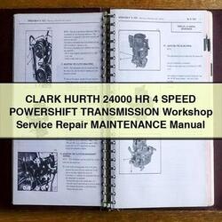 Clark Hurth 24000 HR 4 Speed Powershift Transmission Service Repair Workshop Manual PDF