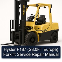 Hyster F187 (s3.0ft Europe) Forklift S3.0FT Europe Service Repair Workshop Manual PDF