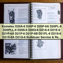 Komatsu D20A-6 D21Q-6 Bulldozer Service Repair Workshop Manual PDF