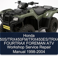 1998-2004 Honda Trx450s/trx450fm/trx450es/trx450fe Fourtrax Foreman ATV Service Repair Workshop Manual PDF