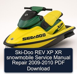 Ski-Doo REV XP XR Schneemobil Servicehandbuch 2009-2010 PDF Download