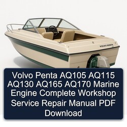 Volvo Penta AQ105 AQ115 AQ130 AQ165 AQ170 Marine Engine Service Repair Workshop Manual PDF