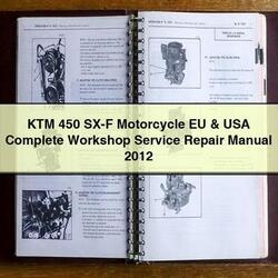 2012 KTM 450 SX-F Motorcycle EU USA Service Repair Workshop Manual PDF