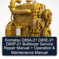 Komatsu D85A-21 D85E-21 D85P-21 Bulldozer Operation Service Repair Workshop Manual PDF