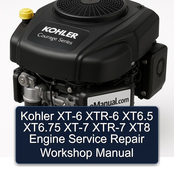 Kohler Courage Series XT-6 XTR-6 Xt6.5 Xt6.75 XT-7 XTR-7 XT8 Engine Service Repair Workshop Manual PDF