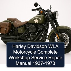 1973 Harley Davidson WLA Motorcycle 1937 Service Repair Workshop Manual PDF