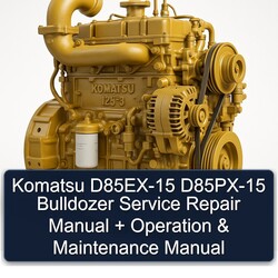 Komatsu D85EX-15 D85PX-15 Bulldozer Operation Service Repair Workshop Manual PDF