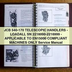 JCB 540-170 Telescopic Handlers Loadall SN 2216000-2216999 Service Repair Workshop Manual PDF