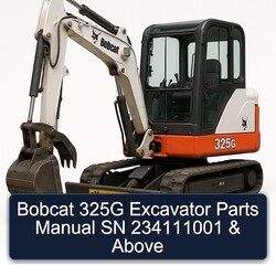 Bobcat 325G Excavator Parts SN 234111001 Above Catalog PDF