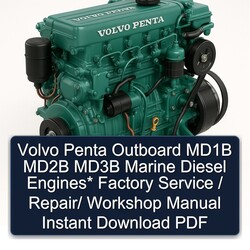 Volvo Penta Outboard MD1B MD2B MD3B Marine Diesel Engines / Service Repair Workshop Manual PDF