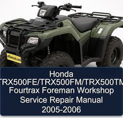 2005-2006 Honda Trx500fe/trx500fm/trx500tm Fourtrax Foreman Service Repair Workshop Manual PDF