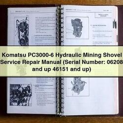 Komatsu Pc3000-6 Hydraulic Mining Shovel (serial Number: 06208 Up 46151 Up) Service Repair Workshop Manual PDF