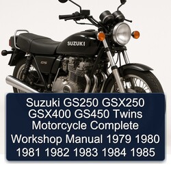 1979-1985 Suzuki GSX Series GS250 GSX250 GSX400 GS450 Twins Motorcycle Service Repair Workshop Manual PDF