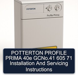 Potterton Profile Prima 40E Gcno.41 605 71 Installation Servicing Service Repair Workshop Manual PDF