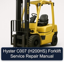 Hyster C007 (H200HS) Forklift Service Repair Workshop Manual PDF