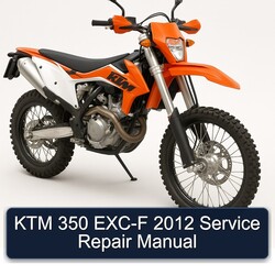 2012 KTM 350 EXC-F Service Repair Workshop Manual PDF