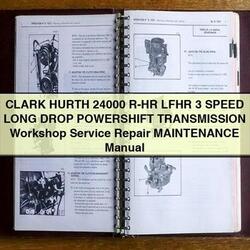 Clark Hurth 24000 R-HR Lfhr 3 Speed Long Drop Powershift Transmission Service Repair Workshop Manual PDF