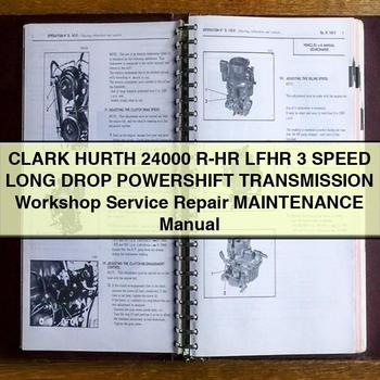 Clark Hurth 24000 R-HR Lfhr 3 Speed Long Drop Powershift Transmission Service Repair Workshop Manual PDF