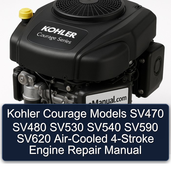 Kohler Courage Series Models SV470 SV480 SV530 SV540 SV590 SV620 Air-cooled 4-stroke Engine Service Repair Workshop Manual PDF