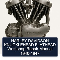 Harley Davidson FL Models Knucklehead Flathead 1940-1947 Service Repair Workshop Manual PDF